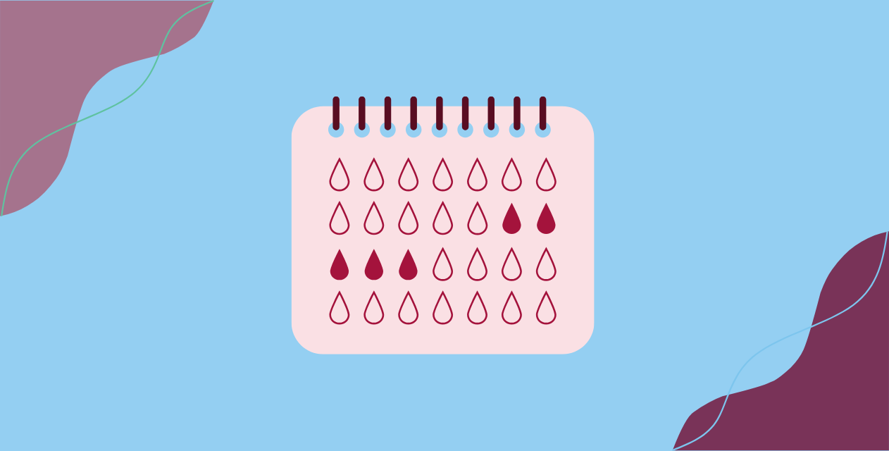 Calendar with blood drops